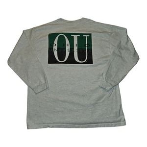 Vintage Jansport Long Sleeve Shirt Ohio University Men's XXL Gray 90's